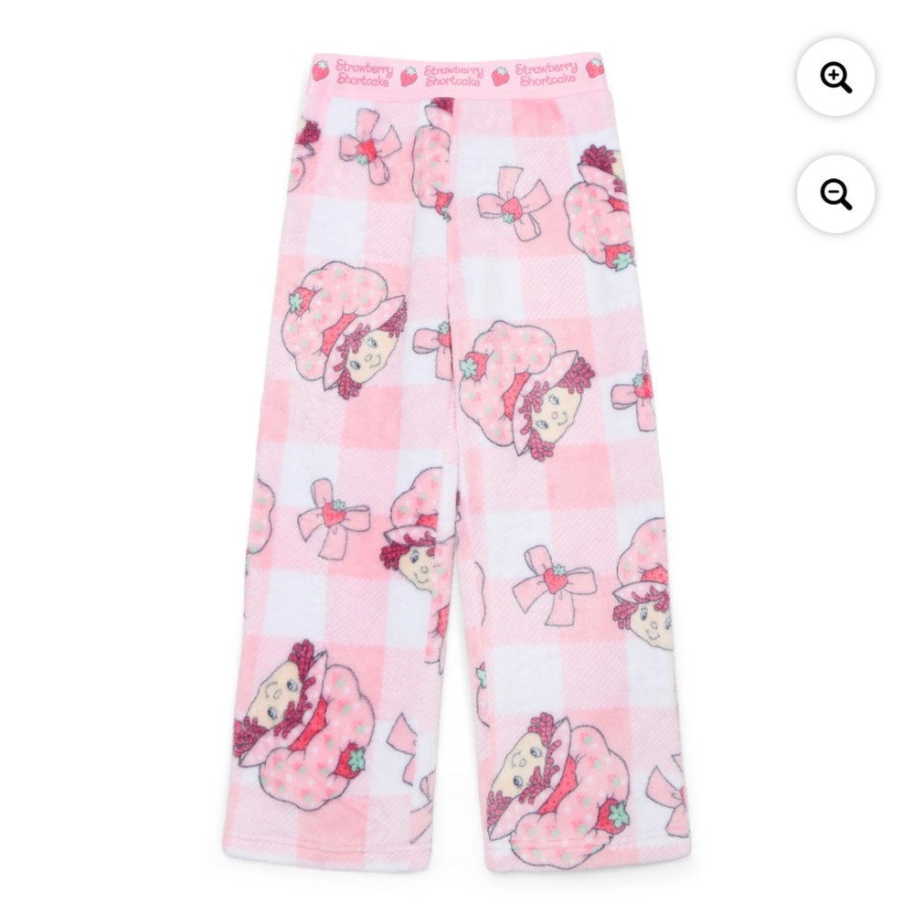 Strawberry shortcake Girls Pink Pajama Bottoms Size Medium (7-8) NWT